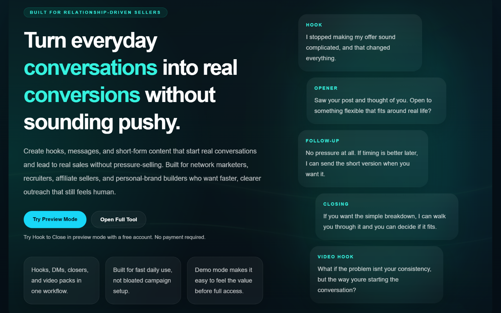 Hook to Close preview